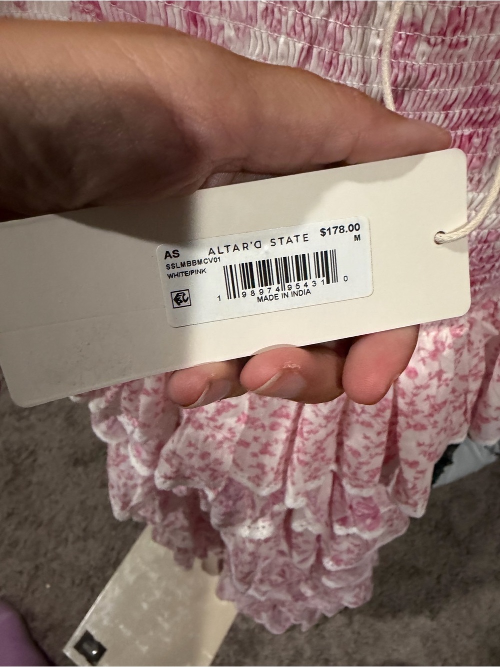 Altar'd State Pink Floral Tiered Ruffle Maxi Dress - Picture 5 of 5